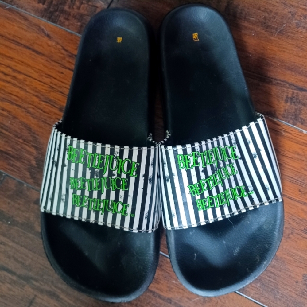 Rare HTF Blackcraft Cult Beetlejuuce Men's Slides